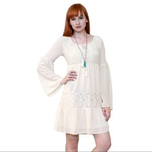 Flying tomato Boho Cream lace dress